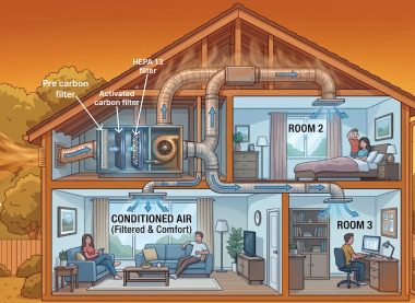 Fresh air unit airflow diagram